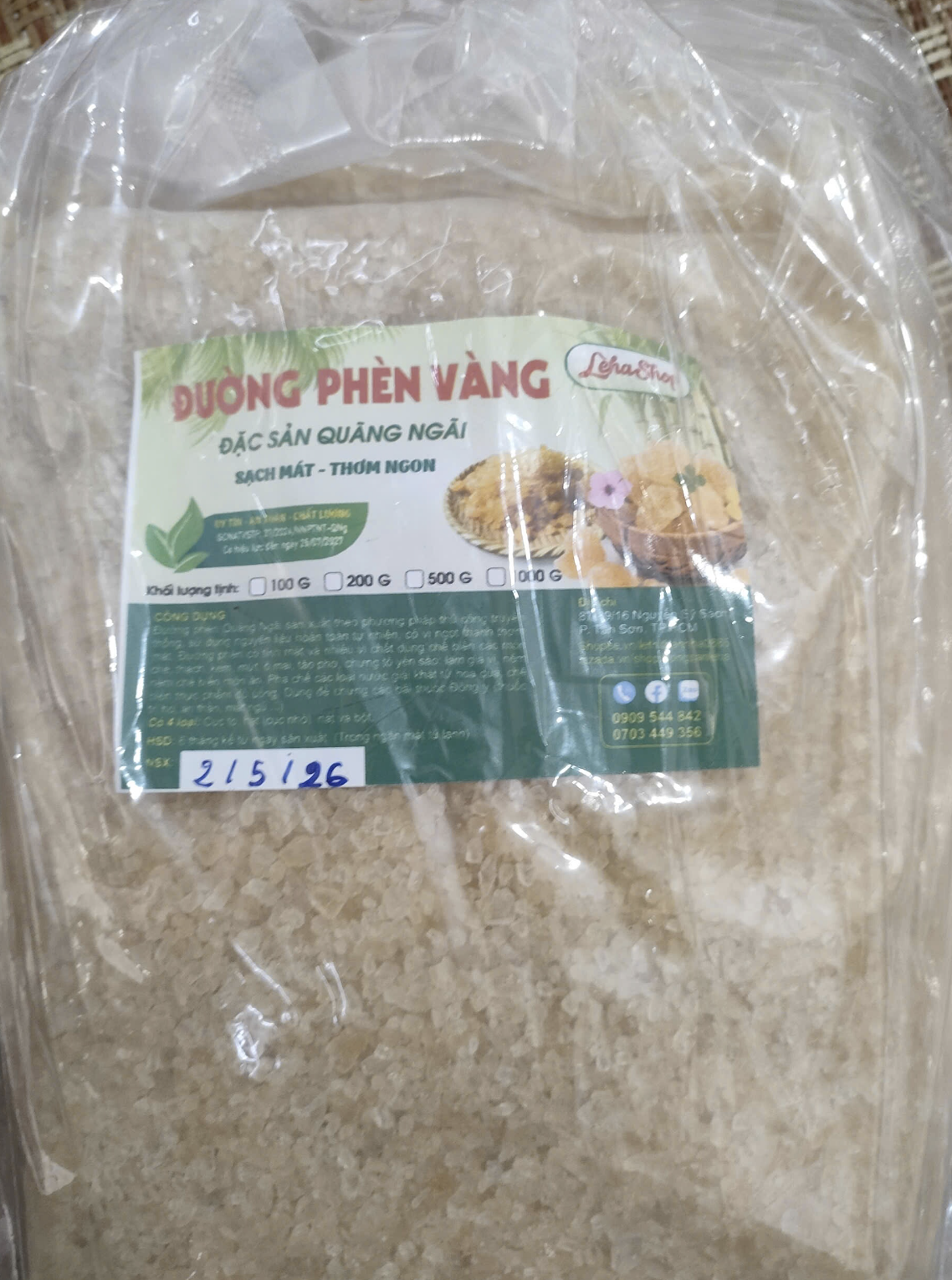 Đường Phèn Vàng LehaShop 1kg